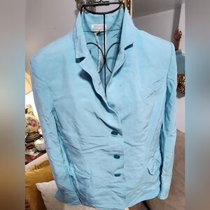 Vintage Juanita Sabbadini, Light Blue Blazer, Size 44 European 